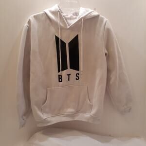 BTS Fans: Love Yourself Thick White Hoodie With Large Graphic Logo - Size Large